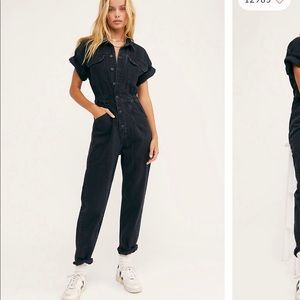 Free People Marci Jumpsuit Black S